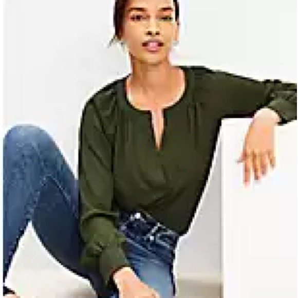 Split Neck Sheer Blouse - Picture 4 of 4